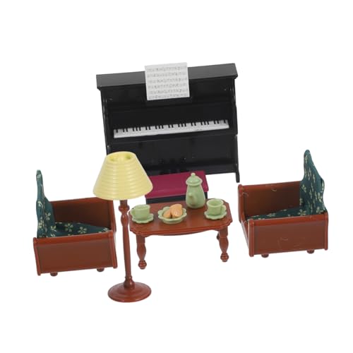 Toyvian 1 Satz Klaviersofa- Puppenhaus Zubehör Für Puppenhäuser Spielzeughaus Spielzeugfiguren Dekoration Miniaturornament Piano-Modell Tiny House Liefert Mini-puppenmöbel Abs von Toyvian