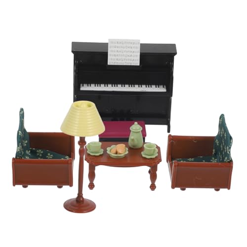 Toyvian 1 Satz Klaviersofa- Zimmerpflanze künstlich Tragbares Etikett Blumenetikett für wohnzimmermöbel Dekoration Mini-Klavier Puppenhausszene Requisite Stoff von Toyvian