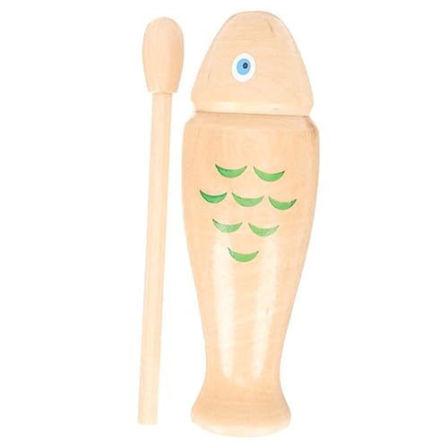 Toyvian 1 Satz Kleiner Fisch aus Holz Perkussionsspielzeug für Lernspielzeug für kinderinstrumente Musikinstrumente Schlagfischspielzeug Musikinstrument für von Toyvian