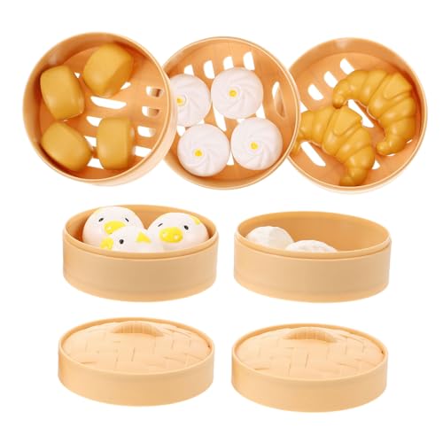 Toyvian Küchengeräte Spielzeug Für Kinder Lebensmittel Kinderküche 1 Satz Küchenspielzeug Für Kinderküche Chinesische Dampfbrötchen Spielset Pädagogisches Lustiges Tu So, Als Würdest Du Essen Plastik von Toyvian