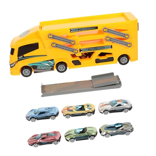 Toyvian 1 Satz LKW kinderfahrzeug gelbes Spielzeugauto Multifunktionales Spielzeugautos Autospielzeug Cartoon-Kleinwagenspielzeug LKW-Autos Abs Yellow von Toyvian