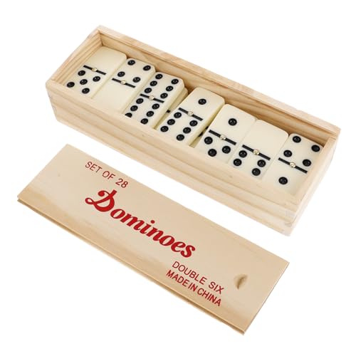 Toyvian 1 Satz Lehrmittel Für Brettspiele Mini Dominosteine Domino-Spielzeug Dominotisch Chinesische Dominosteine Schwarze Dominosteine Leichte Reise-dominosteine Domino-brettspiel Holz von Toyvian