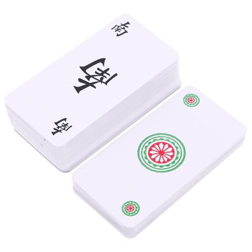 Toyvian Block Mahjong Spielset Tragbares Mahjong Kartenspielzeug Für Die Reise Nach Hause Party von Toyvian