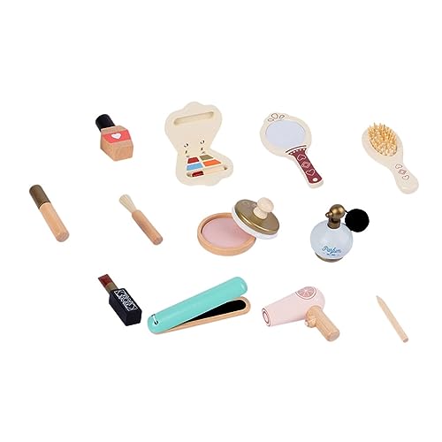 Toyvian 1 Set Jungen Und Mädchen Machen Für Mädchen Holz Simulation Make-up Spielzeug Prinzessin Spielzeug Pädagogisches Spielzeug Waschbar Make-up Kit von Toyvian