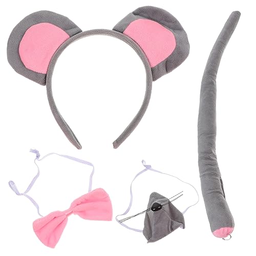 Toyvian 1 Satz Mauskostüm Für Ratte Plüsch Rattenschwanz Leopard Stirnbänder Ratten-outfit Plüsch Ratten-stirnband Bausatz Kabelgebundene Mäusekostüm Ohren Stoff von Toyvian