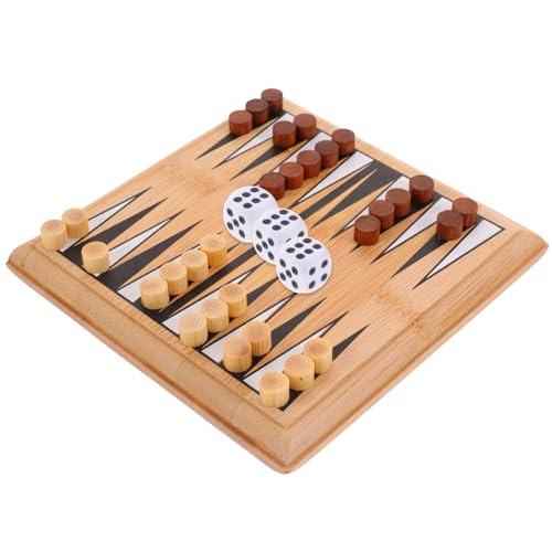 Toyvian 1 Satz Mini-Backgammon Sequenz Brettspiel Kartenspiel Memory-Spiel Schachbrett Planke Stirnbandspiel Für Magnete Für Brett Für Tischschachspielzeug Bambus von Toyvian