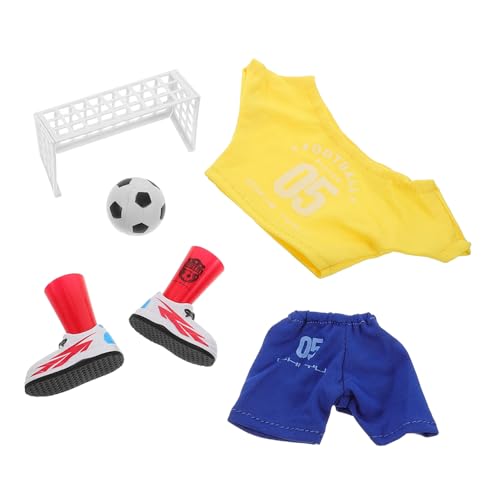 Toyvian 1 Satz Mini-Fingerfußball Board-Fußball Bildungsfußball Mini-Fußball Mattiertes Stielglas Mini Fußballspiel Finger Fußball Set Fingersportspiel Fingerfußballspiel Pu Yellow von Toyvian