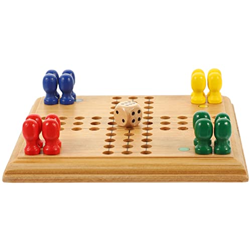 Toyvian 1 Satz Mini-Ludo Brettspiele Für Flugschach Magnetisches Spiel Interessantes Schachspielzeug Schachbrettspielzeug Schachspiele Für Mini-brettspiele Bambus von Toyvian