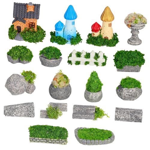 Toyvian 1 Satz Mini-Schmuck Mini-Gartenzubehör Feendorf Mini-Zen-Gartenzubehör Miniatur-Dorfzubehör Puppenhaus Ornamente Miniaturstatuen Mini-Gartenset Miniatur-Dinge Minigarten Harz von Toyvian