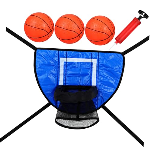 Toyvian 1 Satz Mini-Trampolin-Basketballkorb Modelllicht Straßenlaterne Autofenster-Kits Trampolin Basketballkorb Mini-Trampolin-Set Basketball-Party-Dekorationen Basketballrahmen PVC von Toyvian