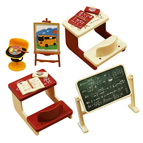 Toyvian 1 Satz Mini-schreibtischtafel Mini-schulbedarf Miniatur-schulbedarf Puppenhaus-schulzubehör Reisezubehör Für Puppen Miniatur-Schreibtisch Kleine Tafel Kind Plastik Niedlich von Toyvian