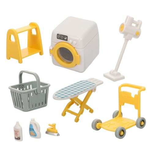 Toyvian Mini Puppenhaus Holzmöbel Mini Waschmaschine Spielzeugset Kreative Puppenhausmöbel Für Realistische Waschmaschine Für DIY Miniatur Puppenhäuser Lernspielzeug Für Kognitive Entwicklung 1 Set von Toyvian