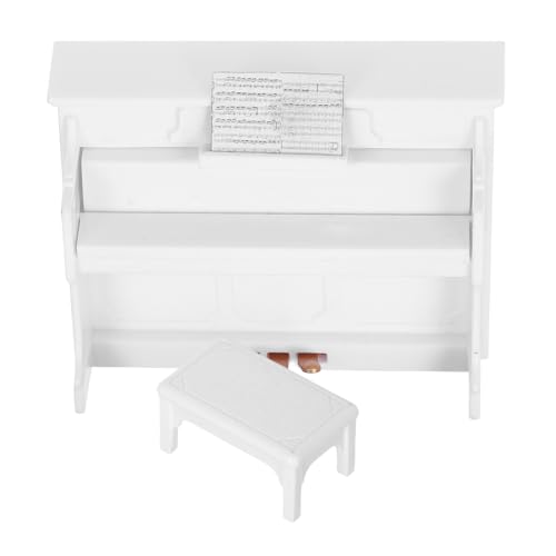 Toyvian 1 Satz Miniatur Klavier mit Hocker Puppenhaus Dekoration für Szenenaufnahmen Weiß mit Notenständer Zubehör für Miniaturmöbel und DIY Modelle Toyvian 1 Satz Miniatur Klavier mit Hocker Puppenhaus Dekoration für Szenenaufnahmen Weiß mit Notenständer Zubehör für Miniaturmöbel und DIY Modelle von Toyvian