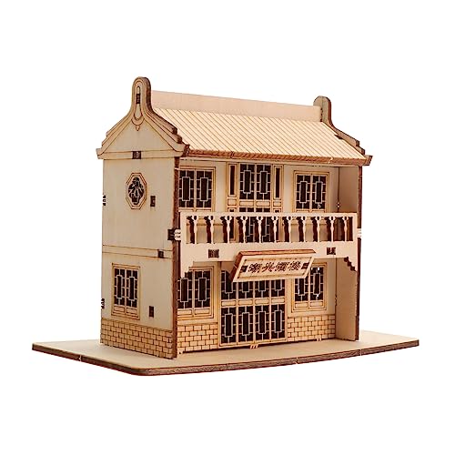 Toyvian 1 Satz Modell aus Holz Puzzle kinderpuzzle gieskanne kinderspielzeug wheinatsgeschenke Toys 3D-Modell-Puzzle für 3D-Restaurant-Puzzlespielzeug hölzern Brown von Toyvian