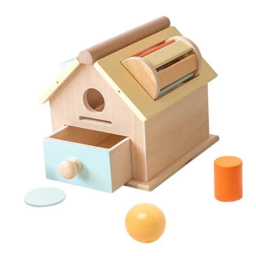 Toyvian 1 Satz Münzbox Kinder spielhaus Playhouse for Sensory Spielzeug feinmotorik Spielzeug Pädagogisches Spielzeug Holzspielzeug pädagogisches Sinnesspielzeug Kleinkindspielzeug von Toyvian