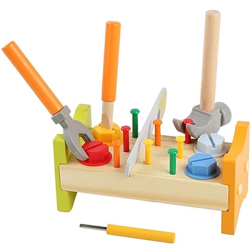 Toyvian 1 Satz Nuss-Knock-Dingta Kleinkinder Babys Anbindung zappeln Musical kinderspielzeug Werkzeug für Holzspielzeug für Hammerwerkbank aus Holz Kleinkindspielzeug hölzern von Toyvian