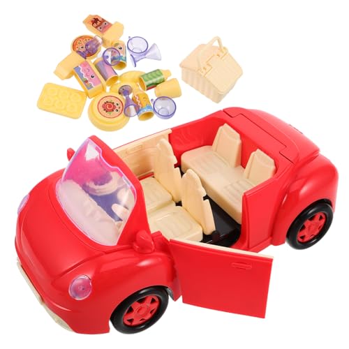 Toyvian 1 Satz Picknick-Spielzeugwagen Flaggenaufkleber für Fahrzeuge Spielküche mit fließendem Wasser Deckel Picknickspielzeug Familienspielzeug Familien-Picknick-Van- für von Toyvian