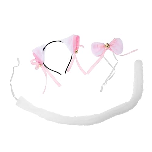 Toyvian 1 Satz Plüsch-Katzenohren-Stirnband Kinderkatze Kostüm Bezaubernde Cosplay-Fliege Hörner Cosplay Halloween-Ohren-Stirnband Cosplay Löwenkopfschmuck Bogen Katzenkostüm Für von Toyvian