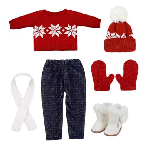 Toyvian 1 Satz Puppe Weihnachtskostüm Austauschbare Puppenkleidung Weihnachtsmütze Outfits Puppenkostüm Gläser Für Die Weihnachtsfeier Kleines Puppenoutfit Puppendekore Baumwolle von Toyvian