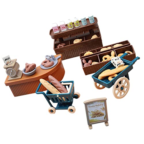 Toyvian 1 Satz Puppenhaus-Bäckerei für kinderspielzeug spielsachen für Miniatures für Kid Toys Küche Geschirr Mini-Bäckerei-Ornament PVC von Toyvian