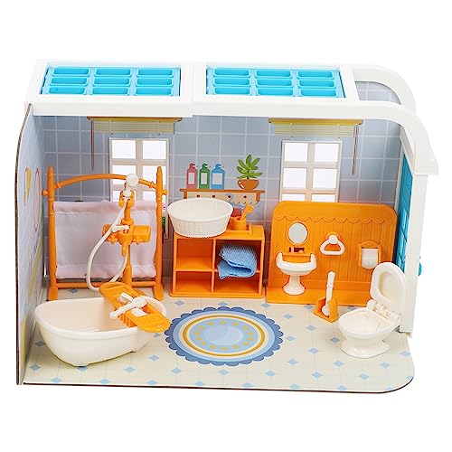 Toyvian 1 Satz Puppenhaus Miniatur-zubehör Mini-hausmöbel Mini-badewannen-Set Mini-hausbadewanne Mini- -Badezimmer Mikrolandschaft Mini-Modell Mini-möbel Miniaturmöbel Plastik von Toyvian