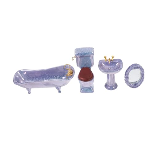 Toyvian 1 Satz Puppenhaus-Minimöbel Wasserhähne für Badewannen Miniaturen Skulptur Bausatz Teil deko für Puppenhaus-Ornament kleines Hauszubehör Keramik Blue von Toyvian