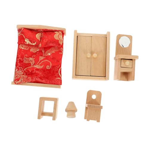 Toyvian 1 Satz Puppenhaus-Modell wohnaccessoires Ideas Dekorative Ornamente Spielzeugmöbel Geschenkidee Mini-Nachttisch über dem Bettdekor Miniaturmöbel Mini-Hausaccessoire Baumwolle von Toyvian