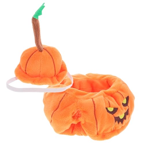 Toyvian 1 Satz Puppenkleidung Kürbiskostüm Kleinkind Kürbis Babykostüm Kürbiskostüm Puppenhaus Puppenkürbiskostüm Kürbiskostüm Für Kleinkinder Halloween-puppenhut Orange Polyester von Toyvian