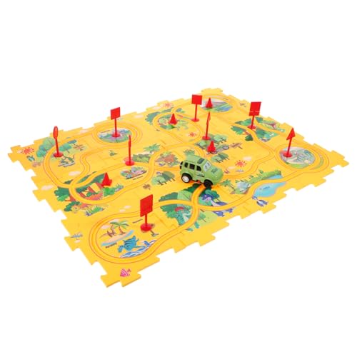 Toyvian 1 Satz Puzzle-Schienenauto laubsägen Set für für Rätsel für Kleinkinder von 2 bis 4 Jahren Puzzles für Kleinkinder im Alter von 4-6 Jahren Plastik Yellow von Toyvian