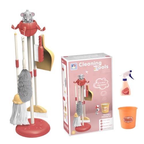 Toyvian 1 Satz Reinigen Rollenspiel-reinigungsspielzeug Kleines Reinigungsspielzeug Kinderreinigungsspielzeug Fegendes Rollenspiel Rosa Plastik von Toyvian