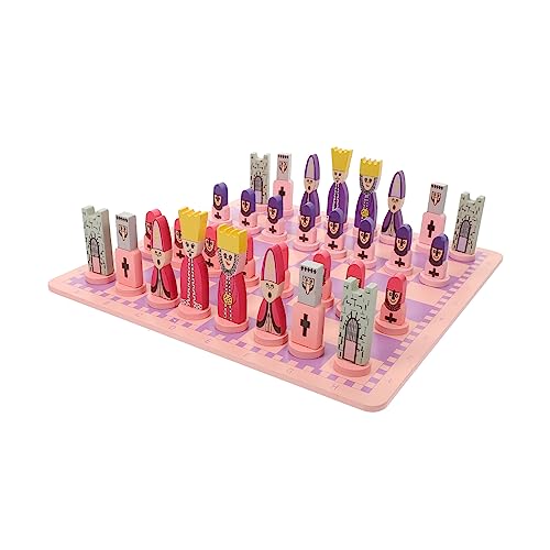 Toyvian 1 Satz Schach Dame Brettspiel Schachuhr Magnetschach schachspiel Schachbrett Schachspielzeug für pädagogisches Schachbrett hölzern Violett von Toyvian