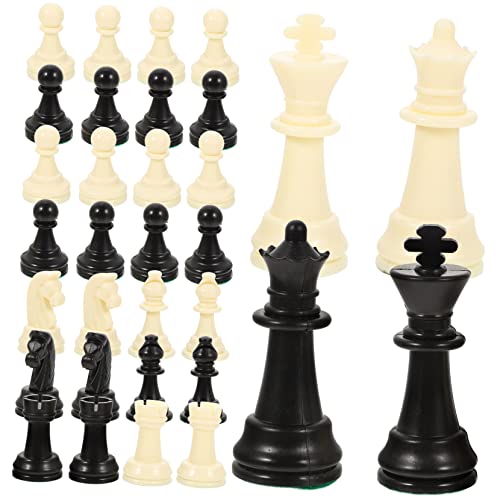 Toyvian 1 Satz Schachfiguren Schachbrett Schach P.p. Schach Schachuhr Schach Für Brettspiel Chinesisches Schach Schachbrett Zubehör Schach Ersatz Internationales Schach Schachblock Pp von Toyvian