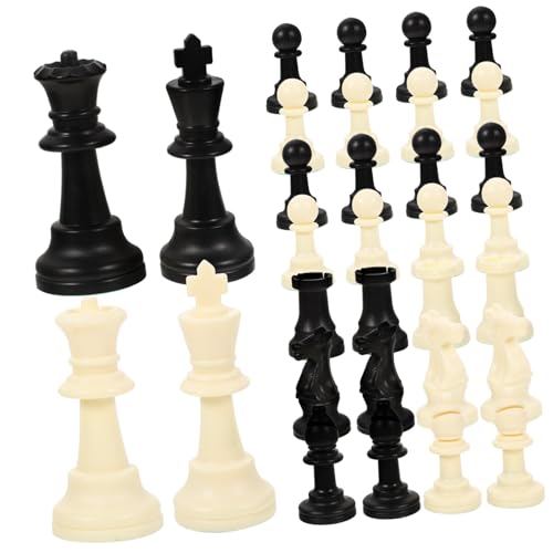 Toyvian 1 Satz Schachfiguren p.p. Schach Schachbrett Schach Denksport-Spiel klassisches Schach chinesisches Schach Chess Pieces Schach zubehör Schach aus Plastik Schachbrett zubehör von Toyvian