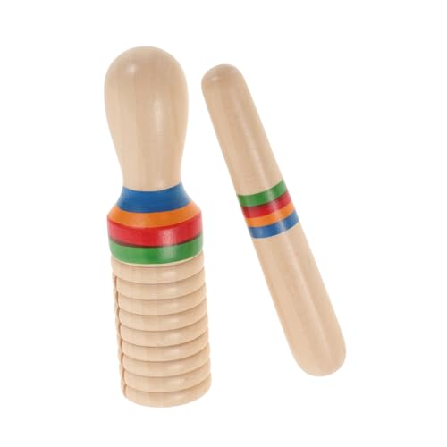 Toyvian 1 Satz Schallschlauch Percussion-Instrument Mit Einem Eingängigen Ring Musikinstrument Aus Holz Pädagogisches Instrument Für Hölzern Beige von Toyvian