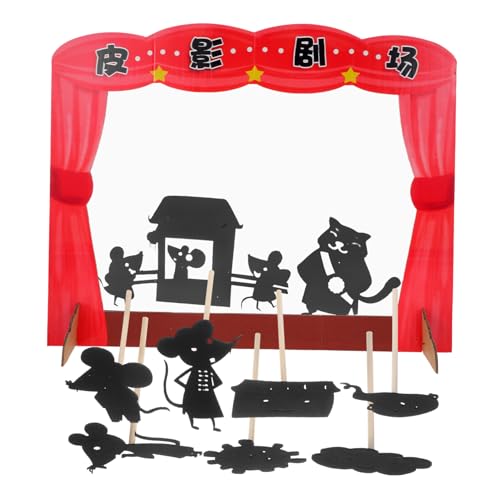 Toyvian 1 Satz Schattenspielspielzeug sensorisches schattenspiele für Kit Puppen Werkzeug-Schattenpuppen weihnachtliche Fingerpuppen Chinesische Schattenpuppenspiele Holz von Toyvian