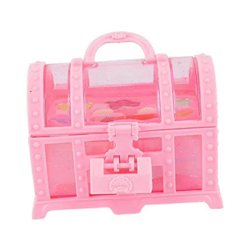 Toyvian 1 Satz Schatztruhe Bausätze Kosmetik schminkkasten Make up Box Mädchen tun so, als würden sie Make-up Simulation kosmetischer Lieferungen Plastik von Toyvian