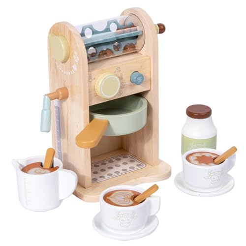 Toyvian 1 Satz Simuliertes Kaffeemaschinenspielzeug Für Kaffeemaschine Aus Holz -kaffeemaschine, Für Lustiges Kinderspielzeug Beige Hölzern von Toyvian