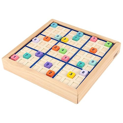 Toyvian 1 Satz Spiel Schach Auto Spiele Sequenz Brettspiel Denksportaufgaben Für Erwachsene Schachbrett Mit Neun Gittern Holz-Sudoku-trainingstool Sudoku-brettspiel Hölzern von Toyvian