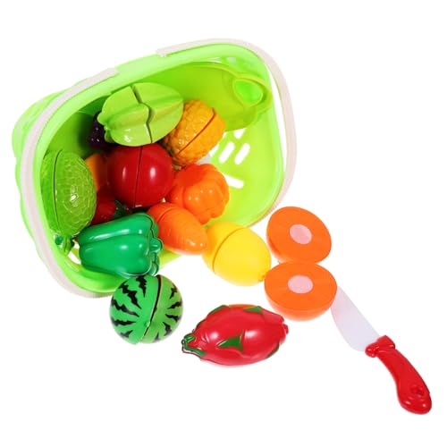 Toyvian 1 Satz Spielhaus Spiele Mädchen Kinderküche Kochspielzeug Kinderspielzeug Essen Kleinkindspielzeug Falsches Obst Obstschneidespielzeug Plastik von Toyvian