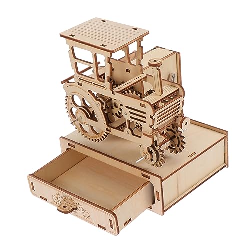 Toyvian 1 Satz Spieluhr aus Holz bastelzeug für Kinder Craft Teen 3D-Puzzle zusammenbauen Kinderpuzzle Spielzeug Rätsel Puzzle-Modell aus Holz DIY-Uhrwerk-Reaper-Modelle aus Holz Plastik von Toyvian