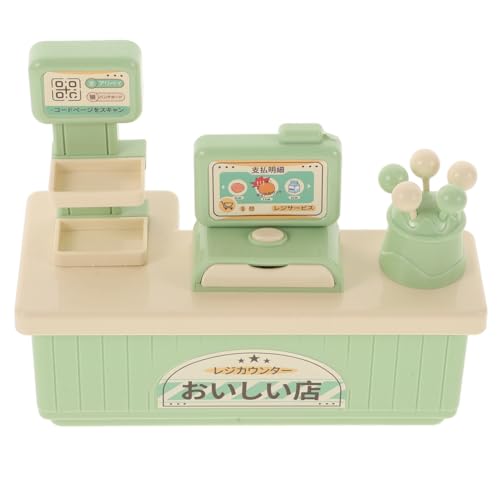 Toyvian 1 Satz Spielzeug Auschecken Zubehör Für Das Puppenhaus Kassierer-rollenspielspielzeug Spielzeugkasse Supermarkt-spielset Für Kinder Kasse Spielset Kassenmodell Plastik Light Green von Toyvian