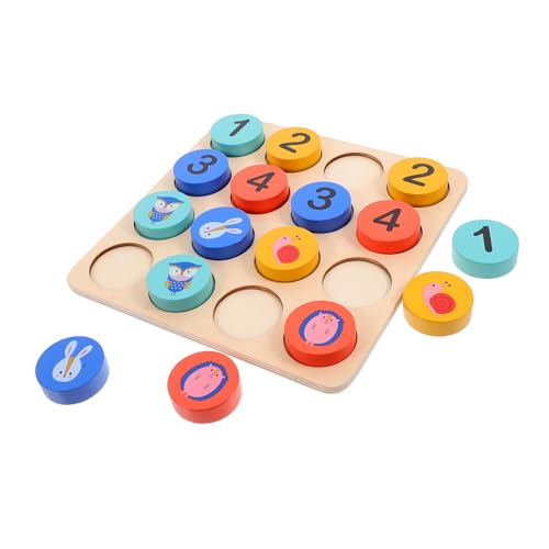 Toyvian 1 Satz Sudoku-Spiel Puzzleball Puzzle- Stielspielzeug Für Kleinkinder Bauen Alphabet-Labyrinth Denksportaufgaben Puzzle Formen Holz von Toyvian