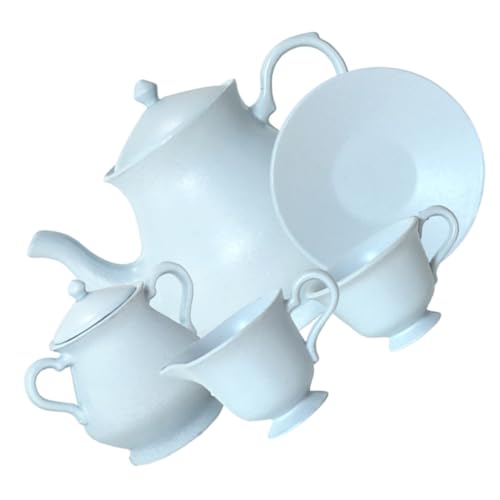 Toyvian 1 Satz Tee Set Spielzeug Miniküche Teezubehör Mini-Tasse Küche Spielset Miniatur- Mini Zubehör Mini Miniaturutensilien Teetasse Spielzeug Legierung Sky-Blue von Toyvian