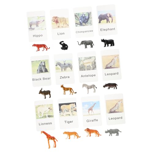 Toyvian 1 Satz Tiermodellkarte Toys spielsachen spielwaren spielzeuge Lernspielzeug Animal Match kognitives Spielzeug Kognitives Tier-Matching-Spielzeug Kindererziehungsspielzeug Papier von Toyvian