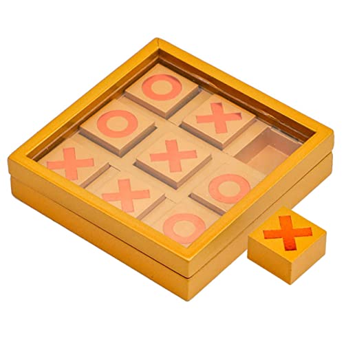 Toyvian 1 Satz -Toe Interessantes Schachspielzeug Kinderspielzeug Interaktives Für Brettspielspielzeug Schachbrett Kaffeetisch-Spiel Brown Hölzern von Toyvian