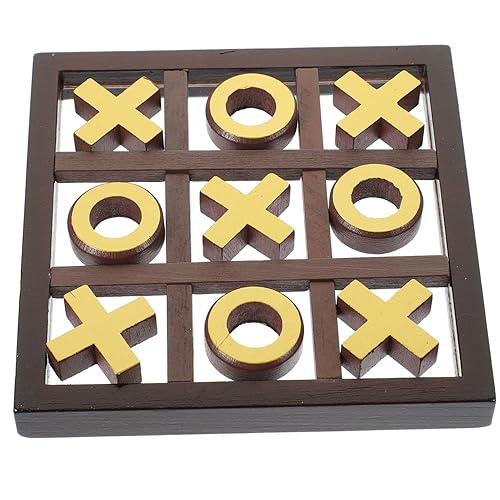 Toyvian 1 Satz Toe- Schach Tischspiel Schachbrett Brettspielspielzeug Tischschachspiel Für Familienspiele Partygeschenke Holz von Toyvian