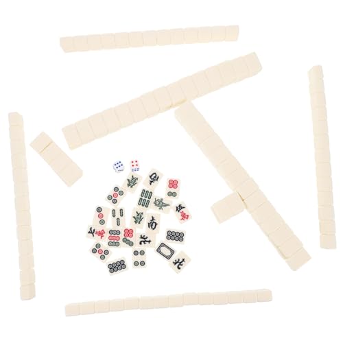 Toyvian 1 Satz Tragbares Mahjong Sofortig Leuchtende Dekoration Künstlich Basierend Luxuriöse Dekoration Fase Münzglas Münzen Spiele Karte Tragbares Puzzle Multi Colorful Melamin von Toyvian