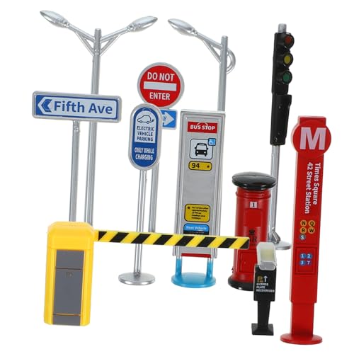 Toyvian 1 Satz Verkehrsbarrikadenmodell Lernspielzeug für Kinder Verkehrsschild Spielzeug Straßenschild Spielzeug Verkehrsmodell Spielzeug Modellspielzeug-Verkehrszeichen Ampelspielzeug von Toyvian