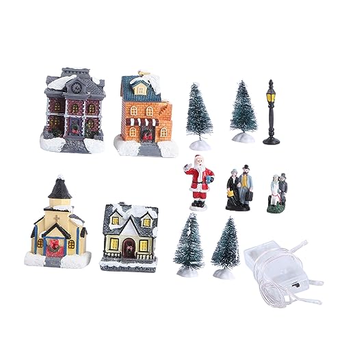 Toyvian 1 Satz Weihnachtsdekoration Dekorationen Dach Weihnachtsschmuck Winzig Baum Heimwerken Miniatur Lebkuchen Weihnachten Ornamente Einstellbar Bausatz Colorful Led Lichter von Toyvian