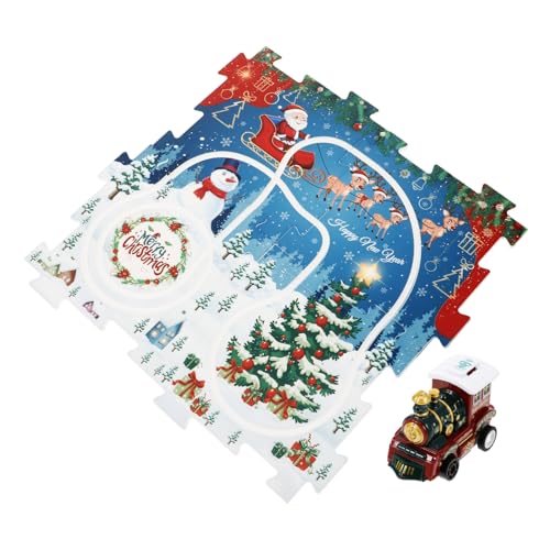 Toyvian 1 Satz Weihnachtsgleiseisenbahn Kinderspielzeug Kleinkinderspielzeug Elektrischer Zug Kleinkindpuzzles Mater Spielzeug Aus Autos Gleisautospielzeug Lustiges Puzzle von Toyvian